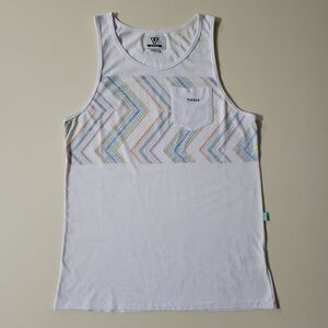 Vissla Men's Graphic White Tank Top